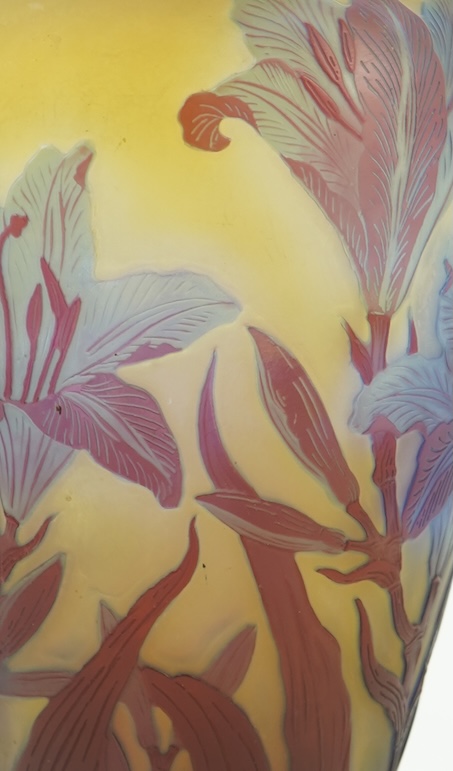 A Gallé cameo glass vase
